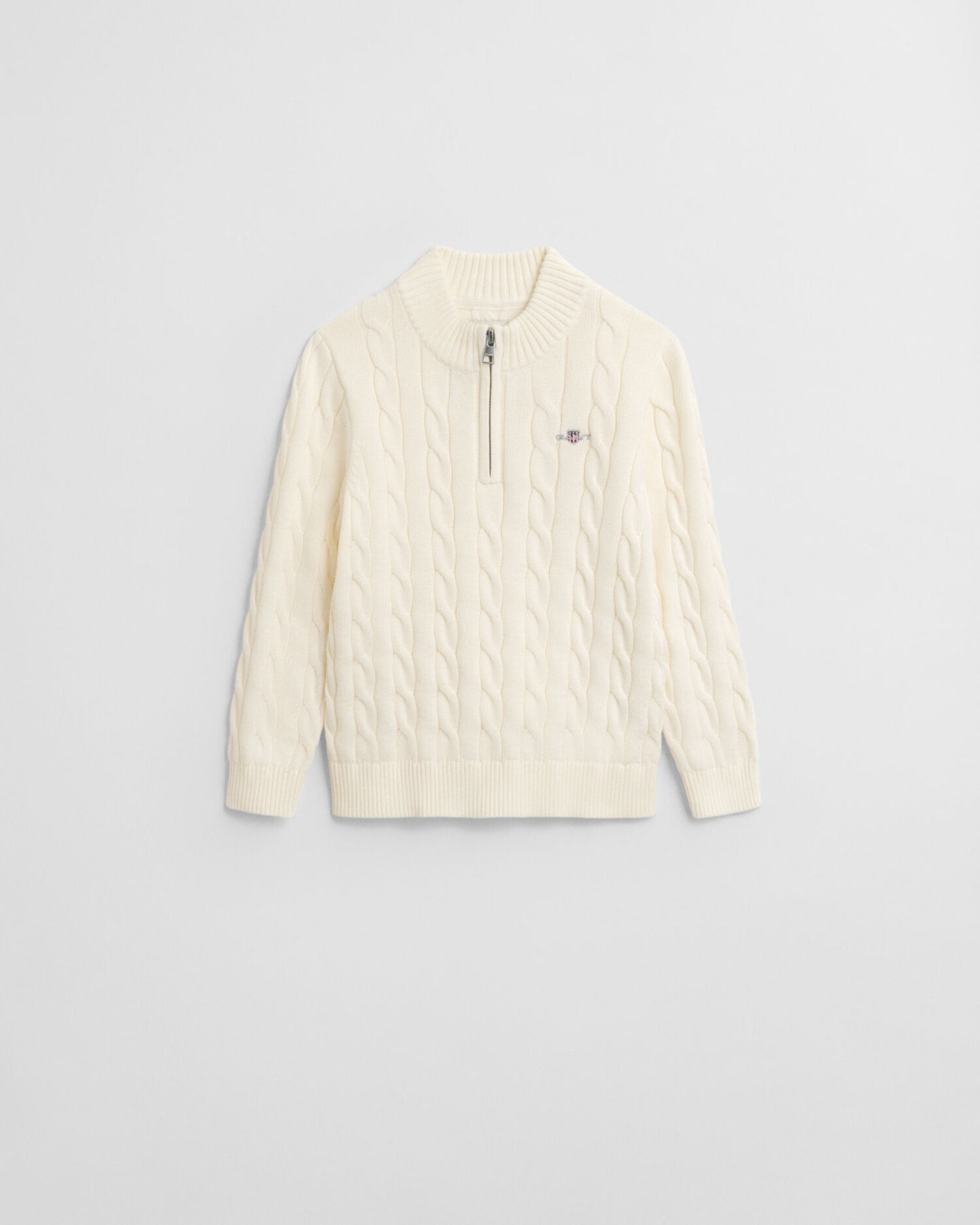 Kids Cotton Cable Half-Zip Sweater