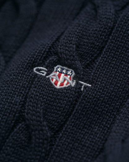 Teens Cotton Cable Knit Half-Zip Sweater