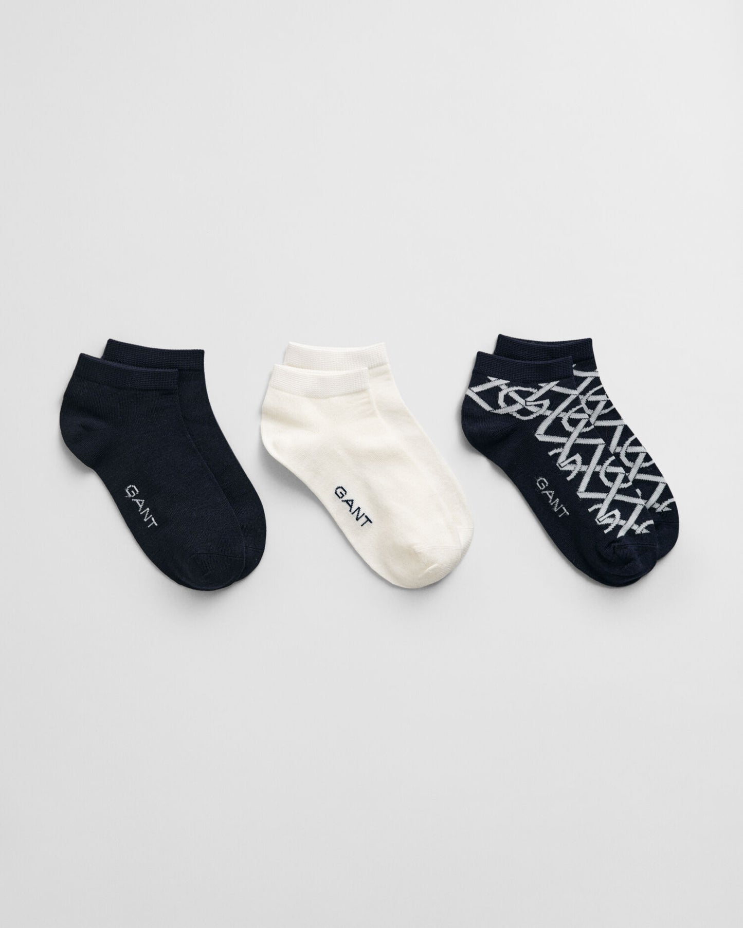 3-Pack Monogram Ankle Socks