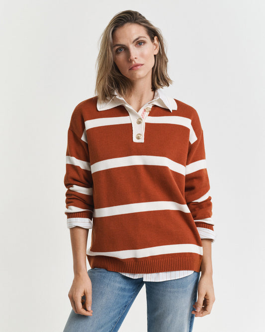 Striped Knitted Rugger