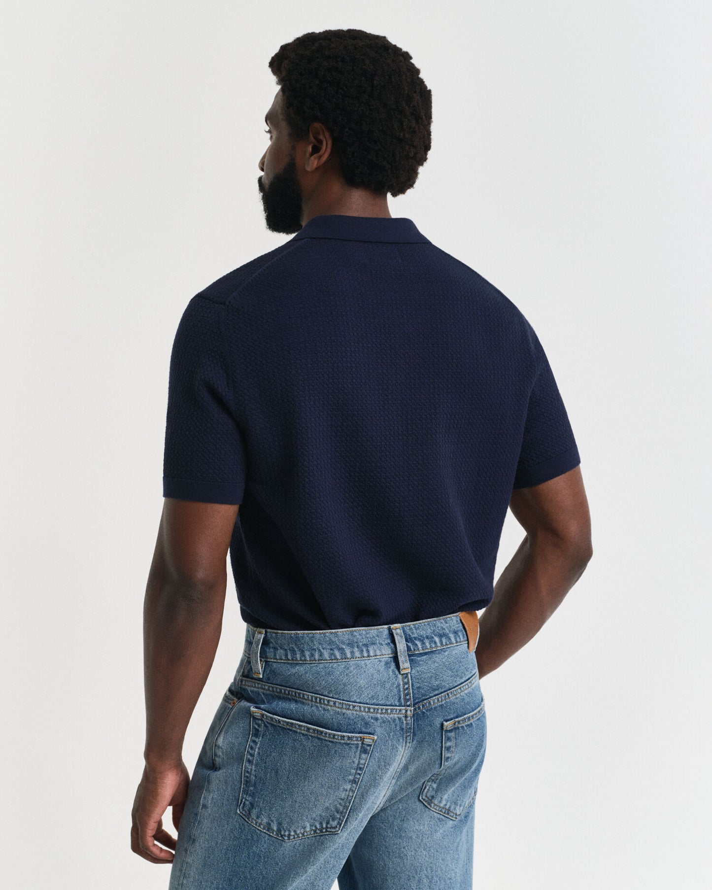 Textured Cotton Polo Shirt