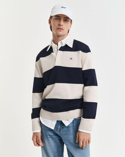 Barstriped Polo Sweater
