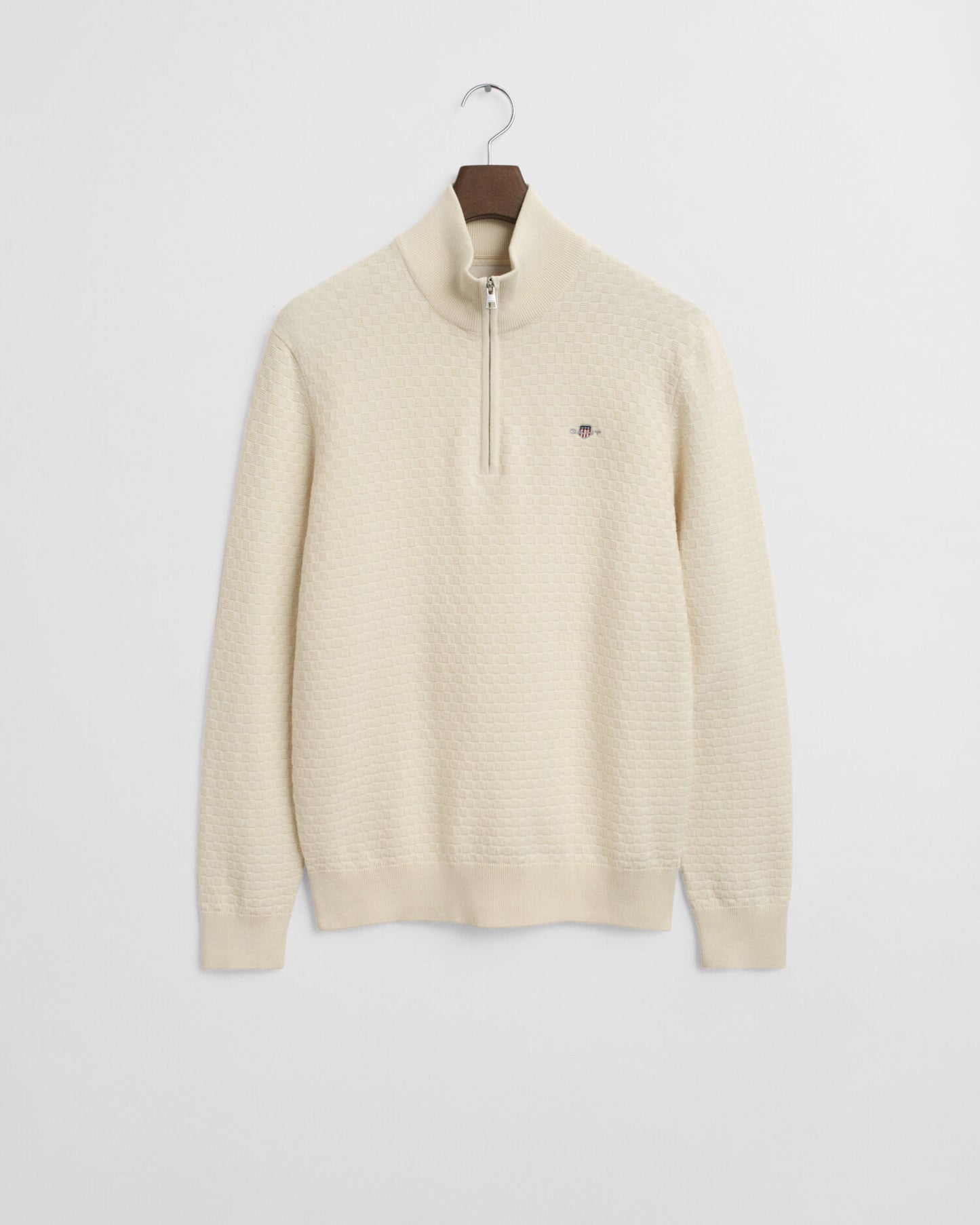 Micro Textured Half-Zip Sweater