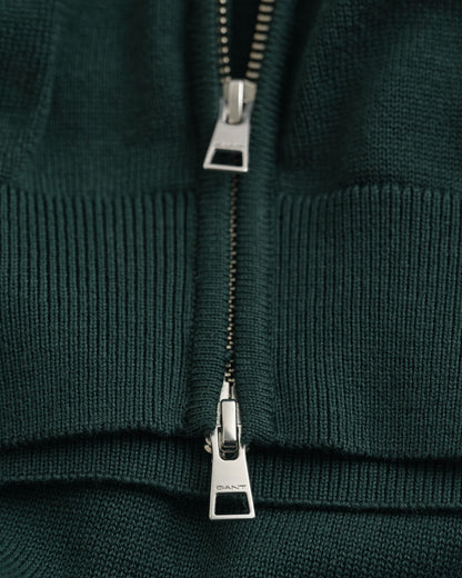 Casual Cotton Zip Cardigan