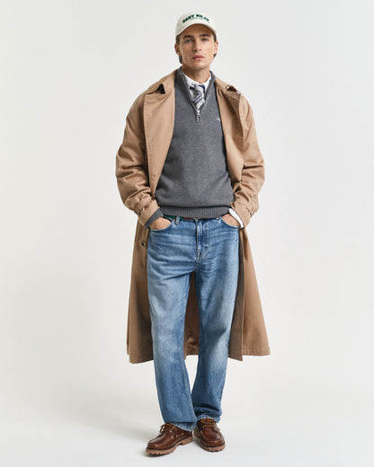 Casual Cotton Half-Zip Sweater