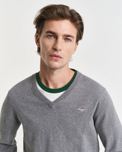 Classic Cotton V-Neck Sweater