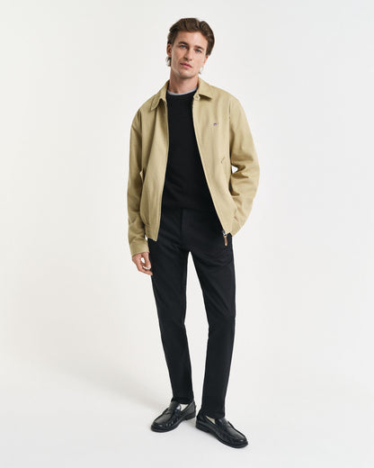 Cotton Piqué Crew Neck Sweater