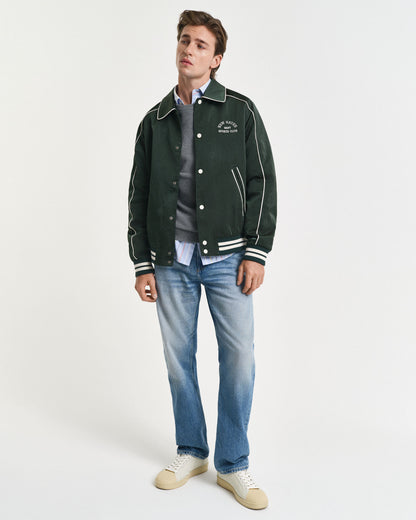 Cotton Piqué Crew Neck Sweater