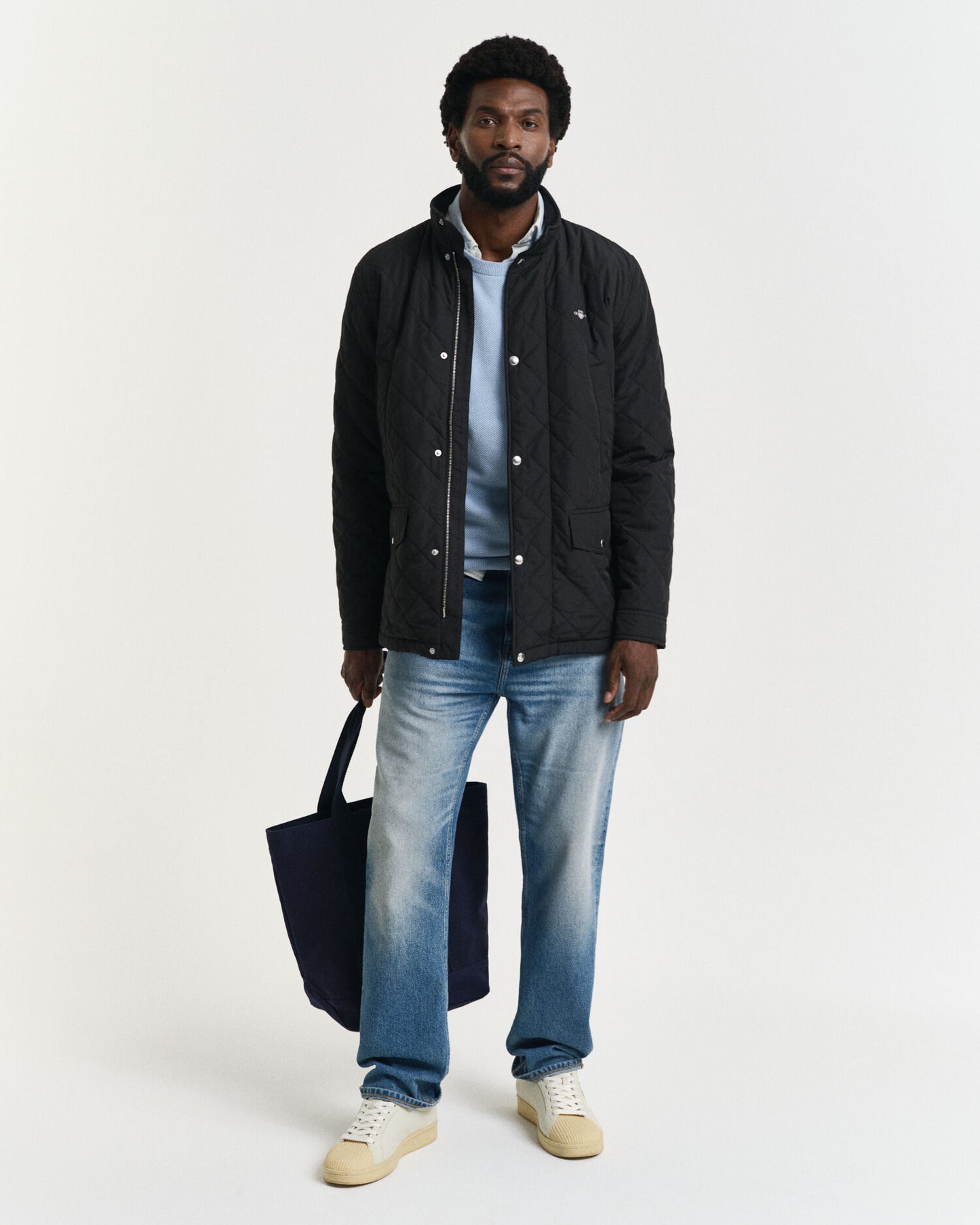 Quilted Windcheater Mid-Length Jacket