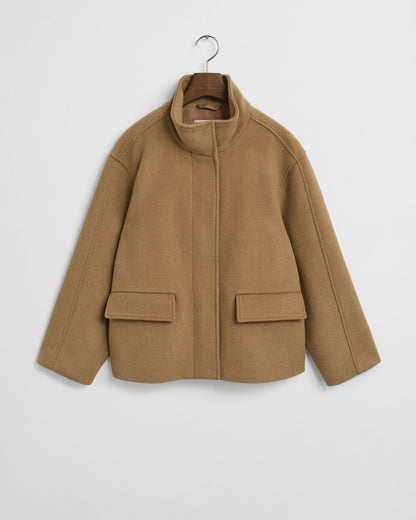Short Wool Zip Jacket