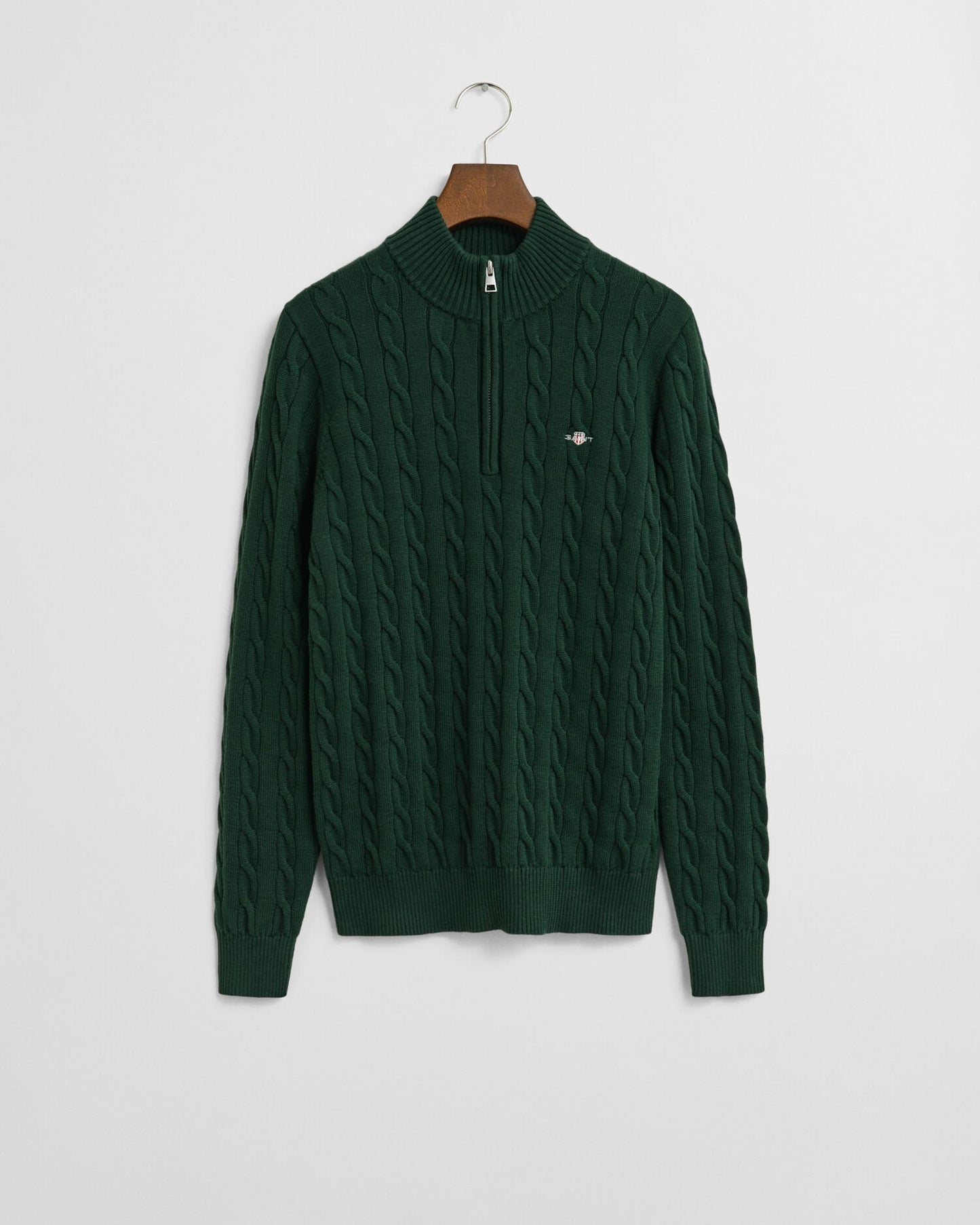 Teens Cotton Cable Knit Half-Zip Sweater