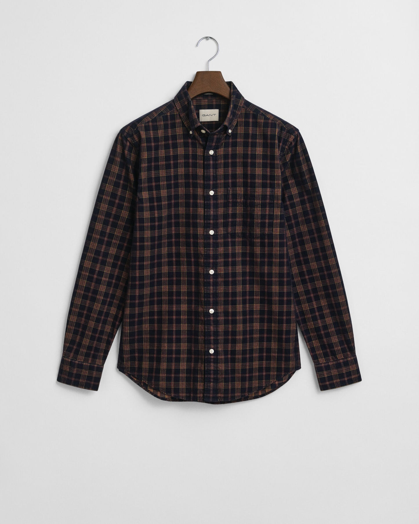 Regular Fit Checked Corduroy Shirt