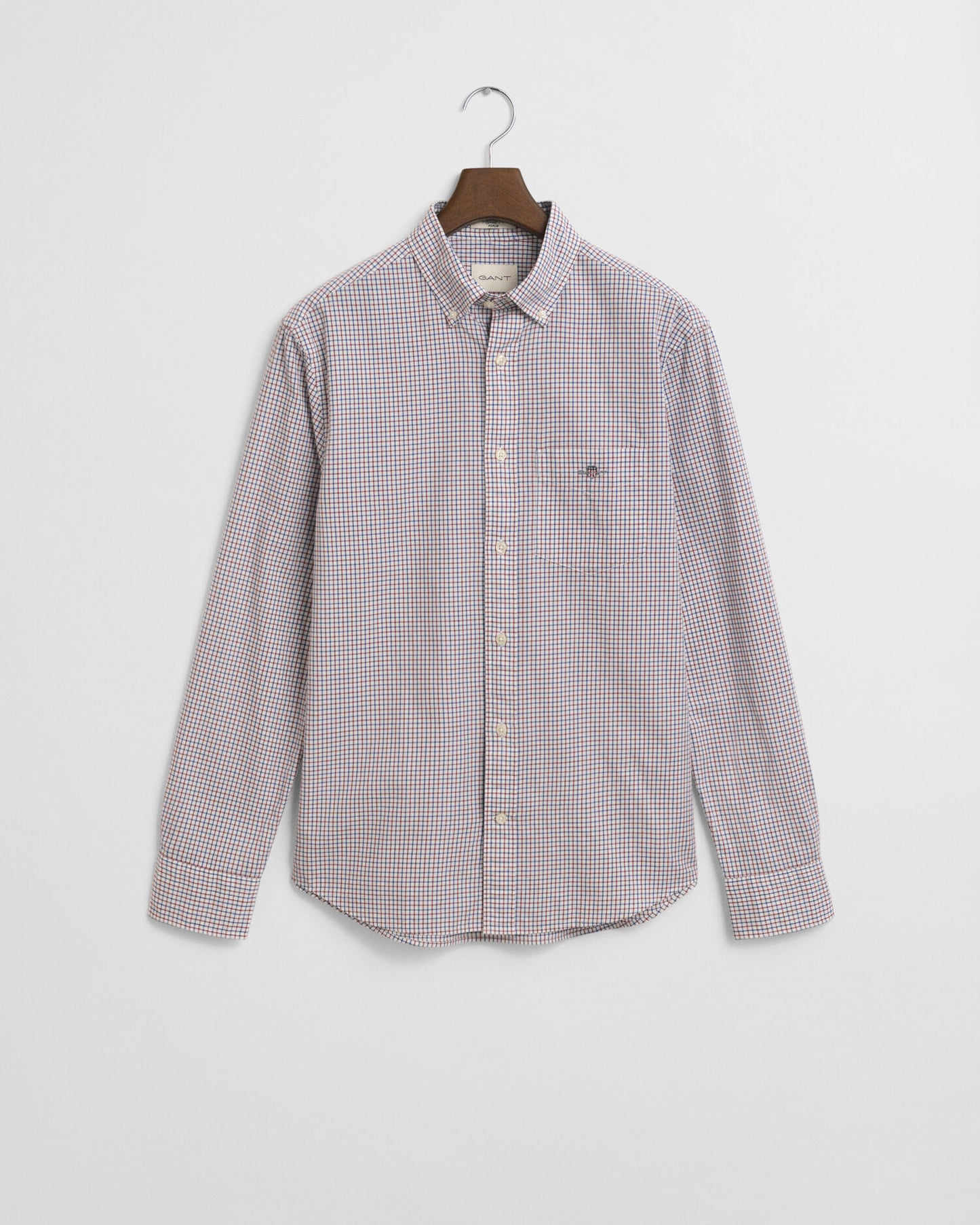 Regular Fit Micro Checked Classic Poplin Shirt