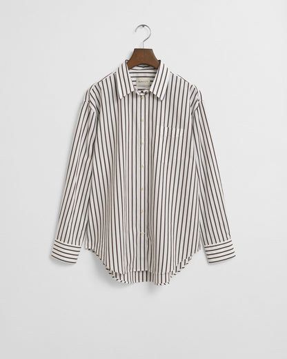 Relaxed Fit Classic Striped Poplin Shirt