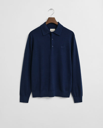 Extra Fine Merino Wool Polo Sweater