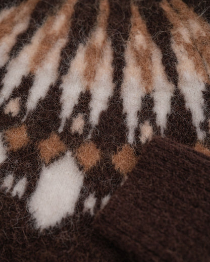 Alpaca Blend Fair Isle Crew Neck Sweater