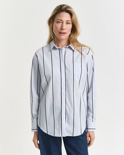 Relaxed Fit Classic Striped Poplin Shirt