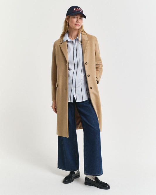 Classic Tailored Wool Blend Coat