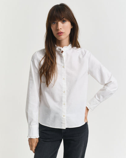 Classic Oxford Frill Blouse