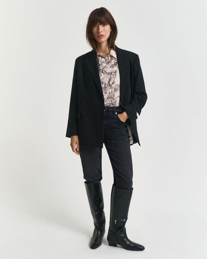 Regular Fit Tree Printed Cotton Voile Shirt