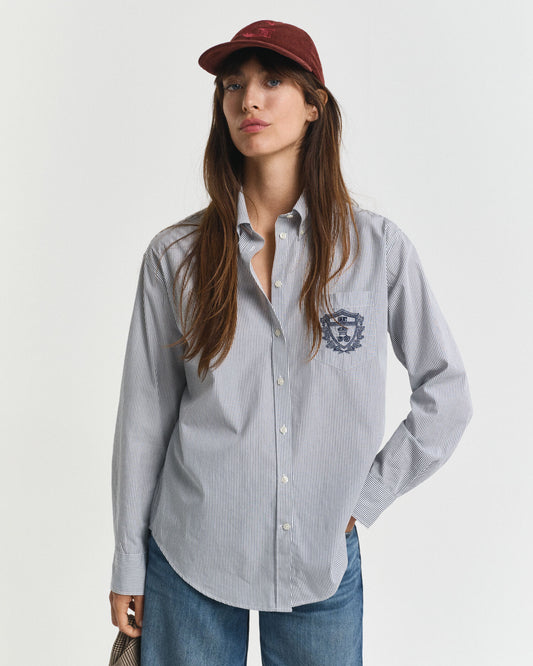 Relaxed Fit Classic Poplin Graphic Shirt