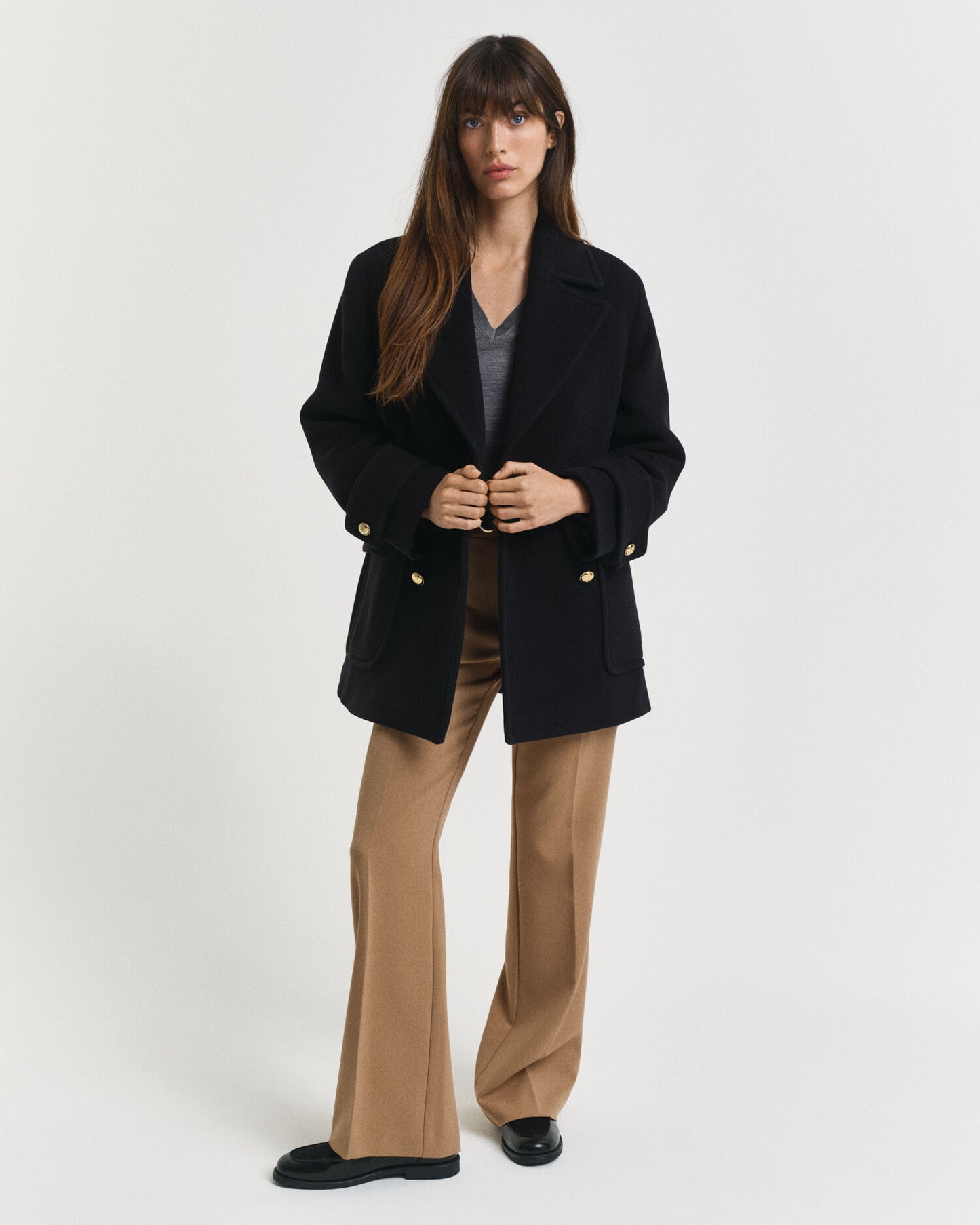 Wool Mid-Length Peacoat