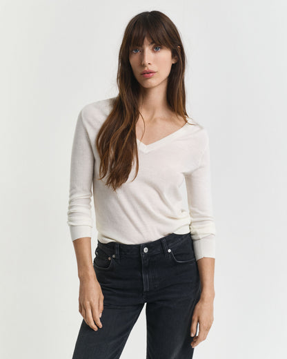 Extra Fine Merino Wool V-Neck Sweater