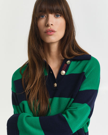 Striped Knitted Rugger