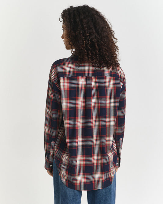 Relaxed Fit Checked Flannel Shirt