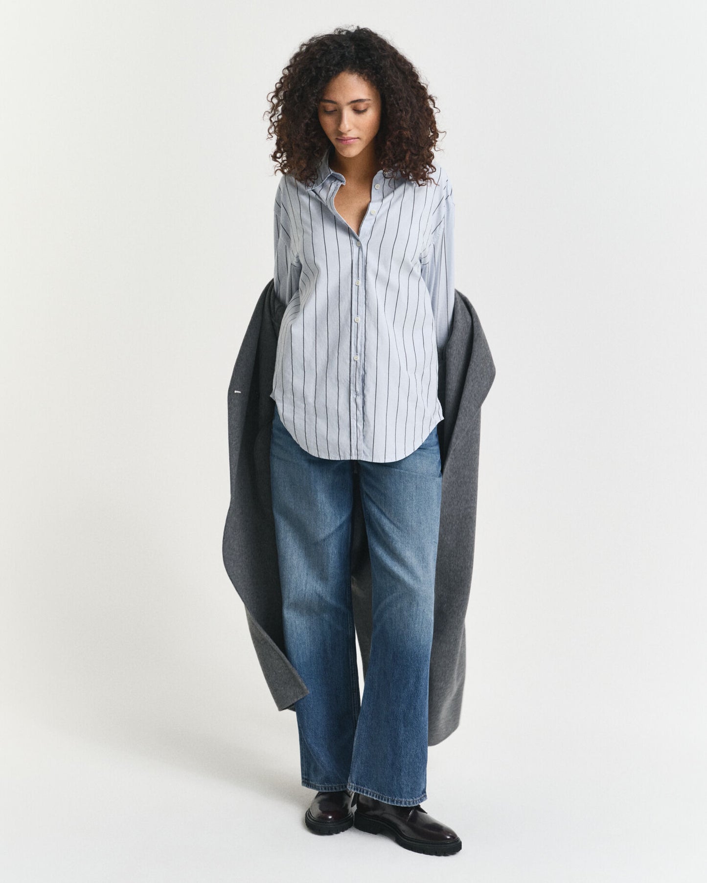 Relaxed Fit Striped Luxury Oxford Shirt