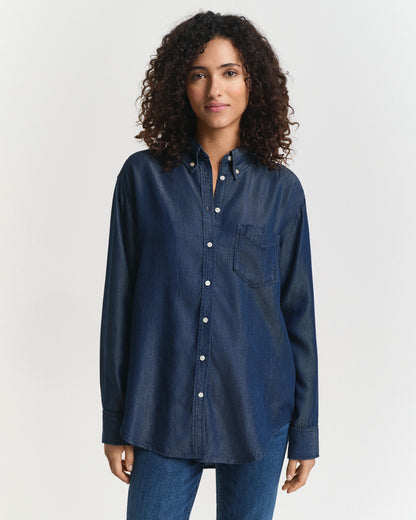 Relaxed Fit Indigo Shirt