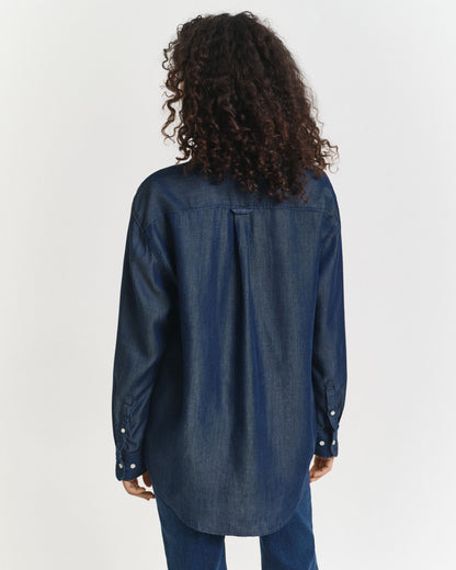 Relaxed Fit Indigo Shirt