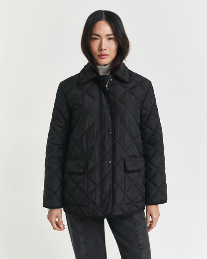 Quilted Corduroy Trim Jacket