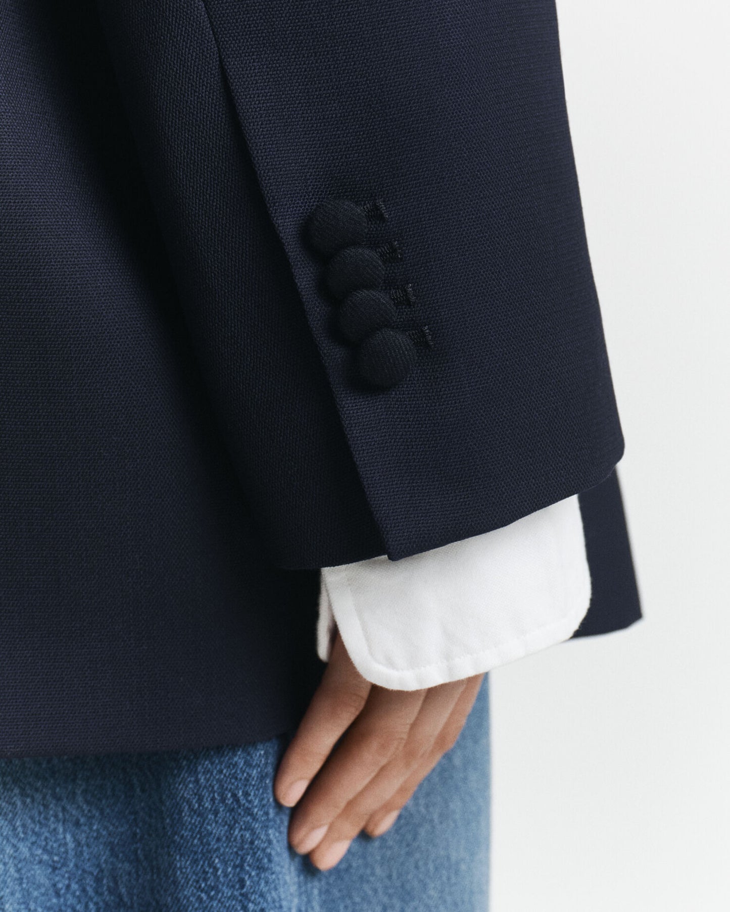 Oversized Wool Hopsack Blazer
