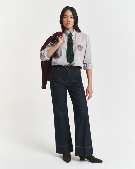 Wide Flared Tailored Jeans