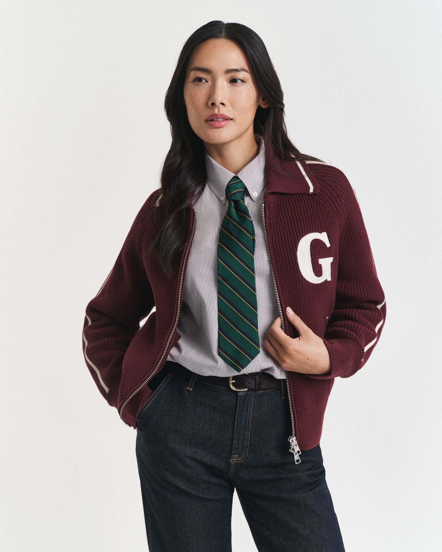 Varsity Zip Cardigan