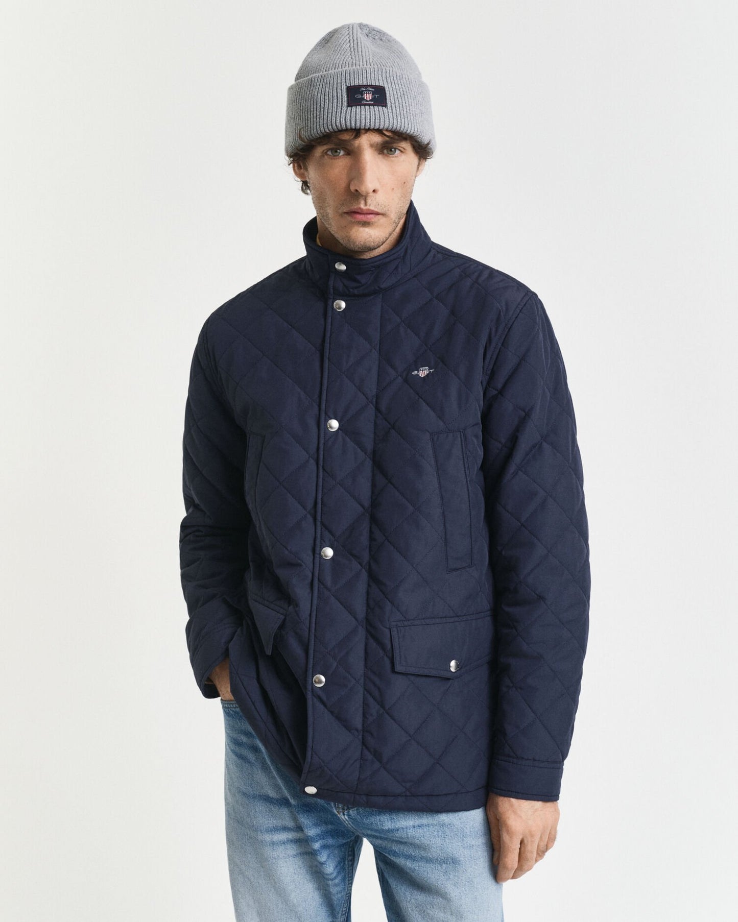 Quilted Windcheater Mid-Length Jacket