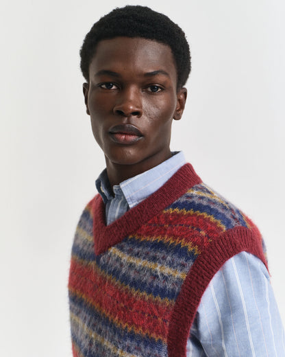 Brushed Fair Isle Vest