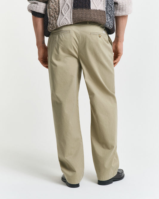 Relaxed Fit Cotton Twill Chinos