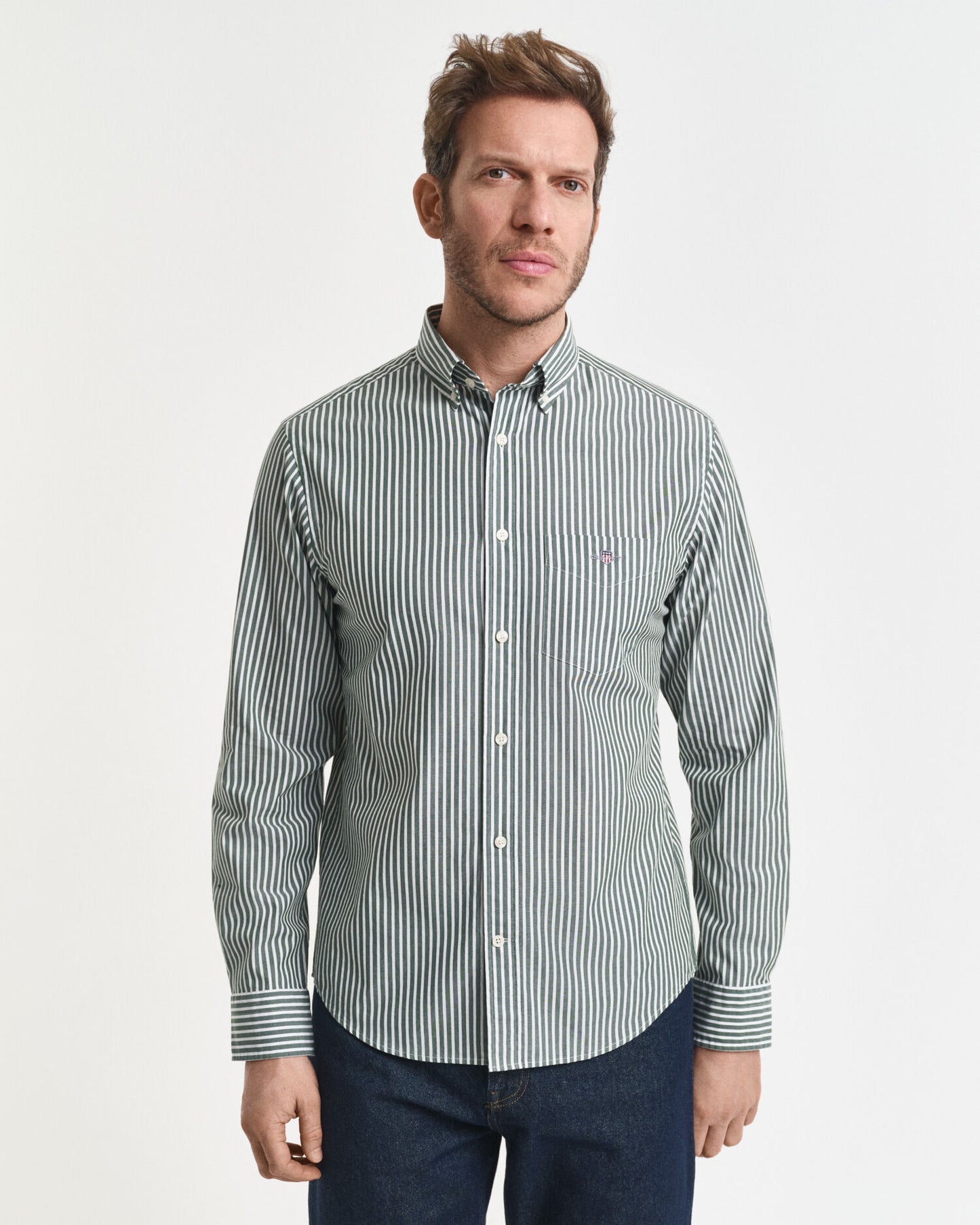 Regular Fit Striped Poplin Shirt