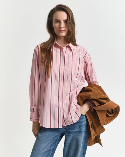 Relaxed Fit Classic Striped Poplin Shirt