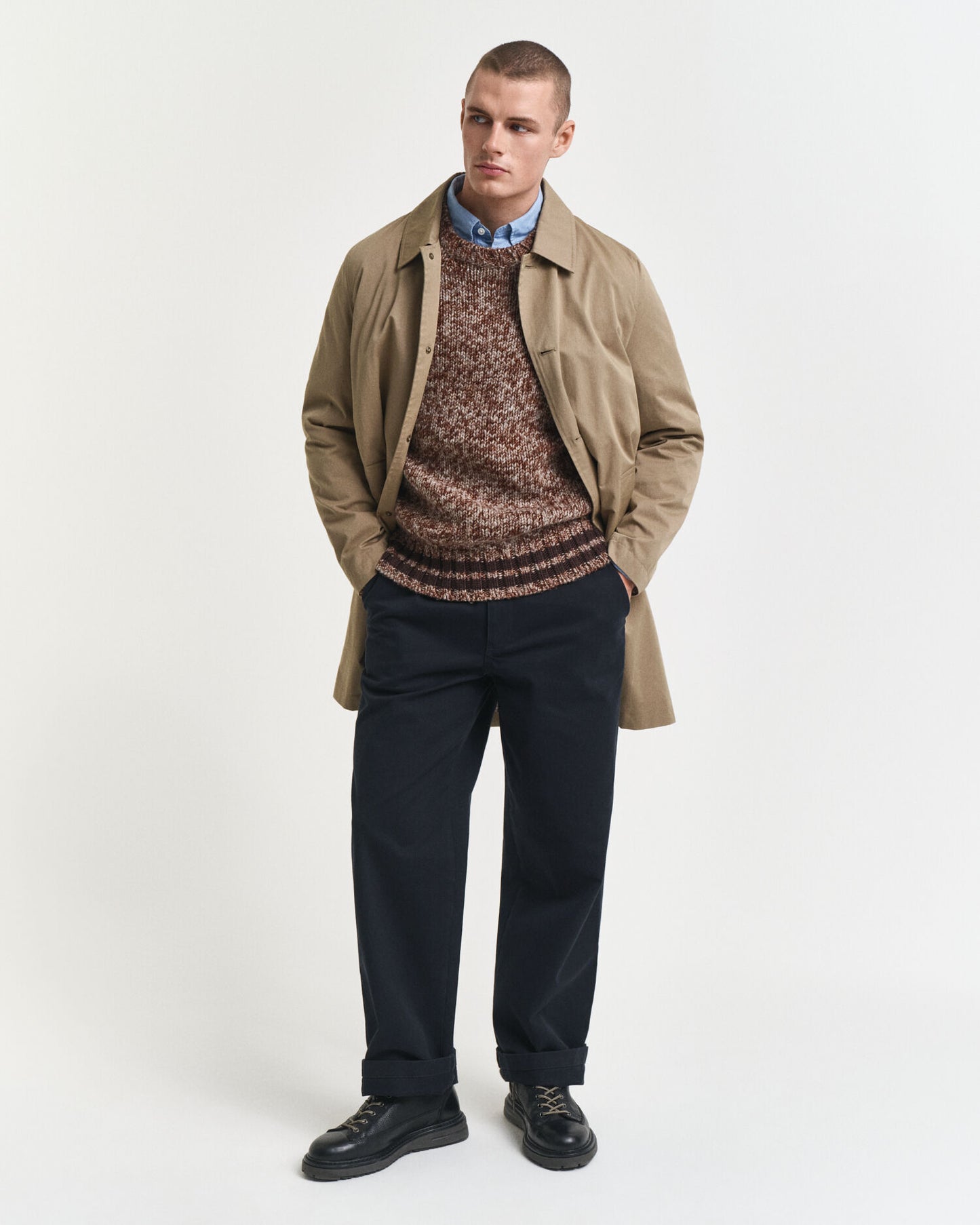 M¨|lange Wool Crew Neck Sweater