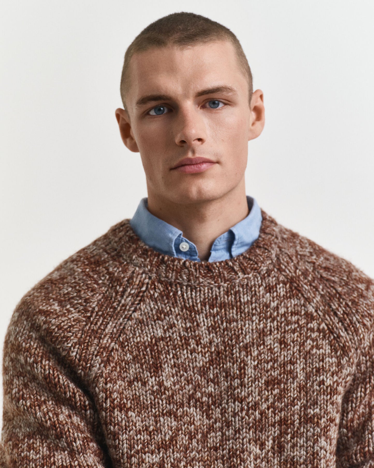 M¨|lange Wool Crew Neck Sweater
