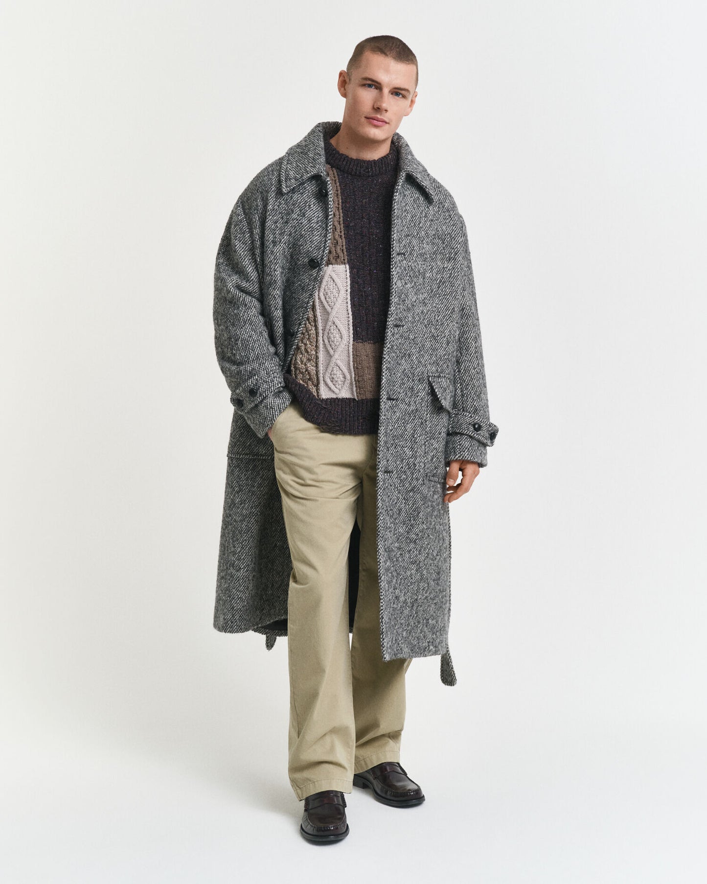 Patchwork Crew Neck Sweater