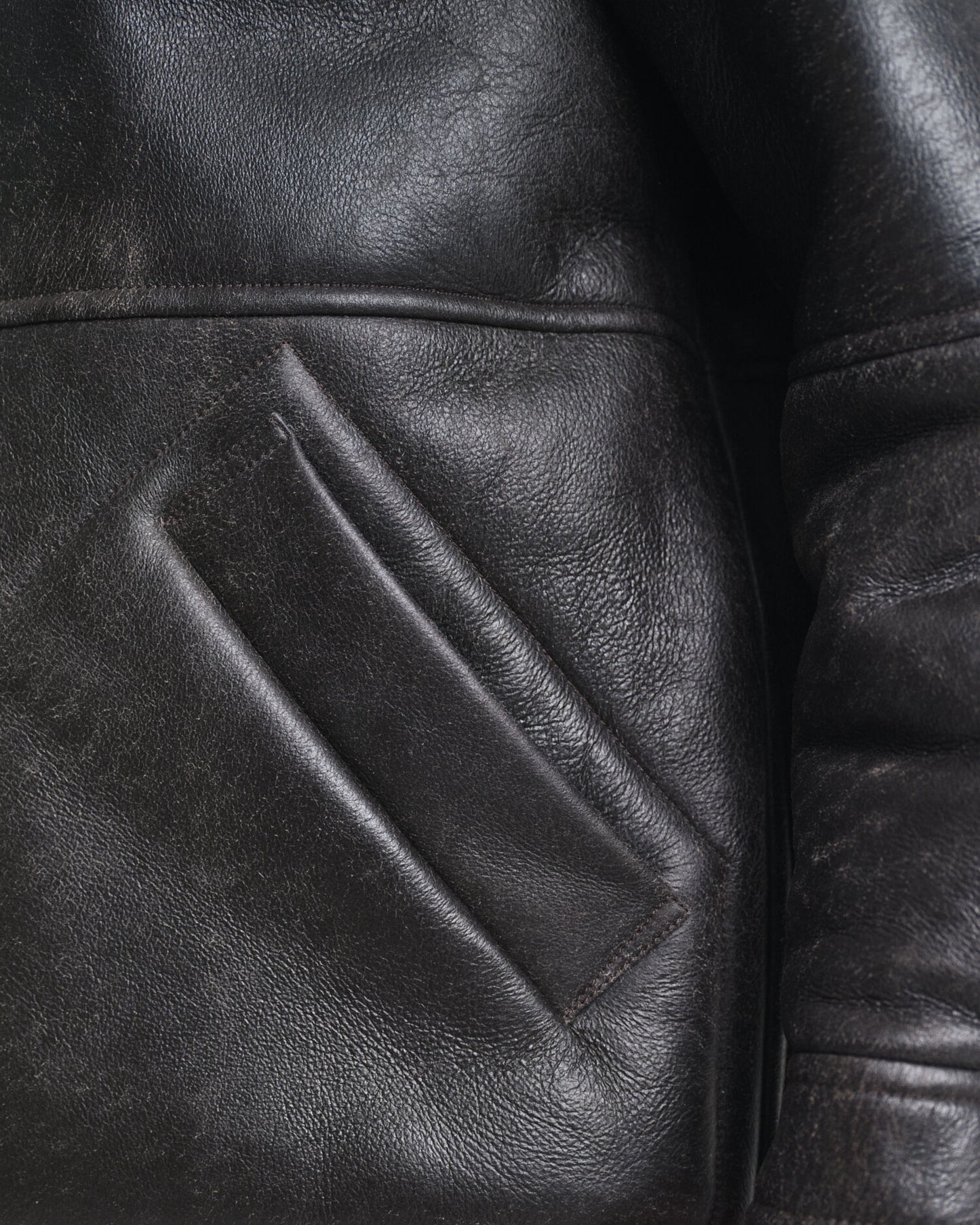 Worn-In Leather Shearling Jacket