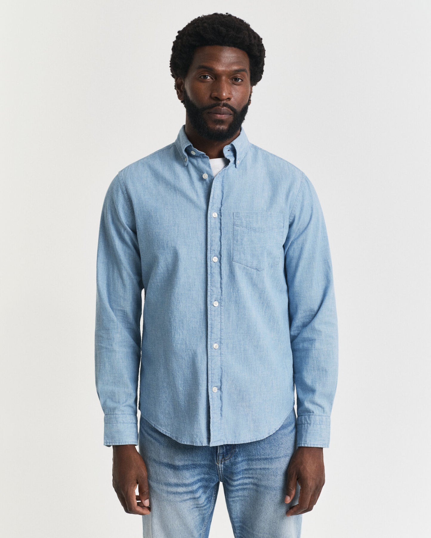 Regular Fit Indigo Chambray Shirt