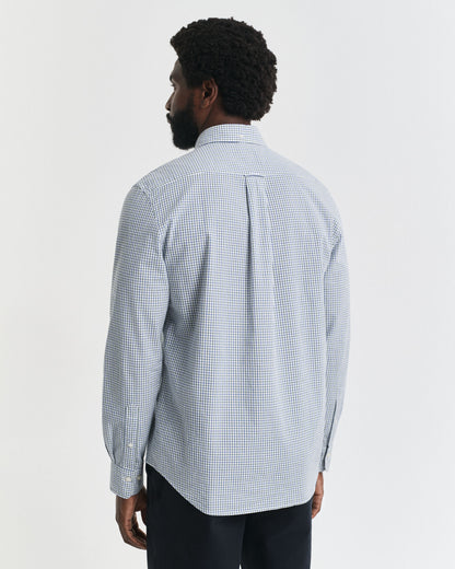 Regular Fit Micro Checked Classic Poplin Shirt
