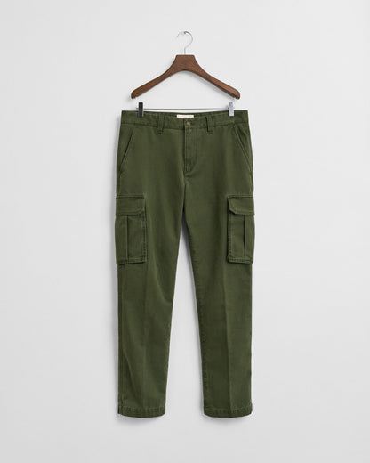 Regular Fit Cotton Twill Cargo Pants