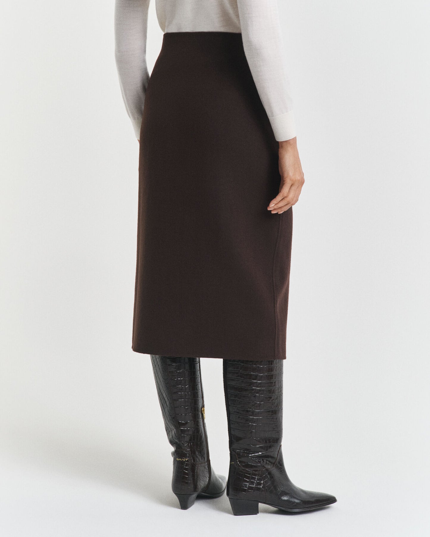 Midi Handstitched Wrap Skirt