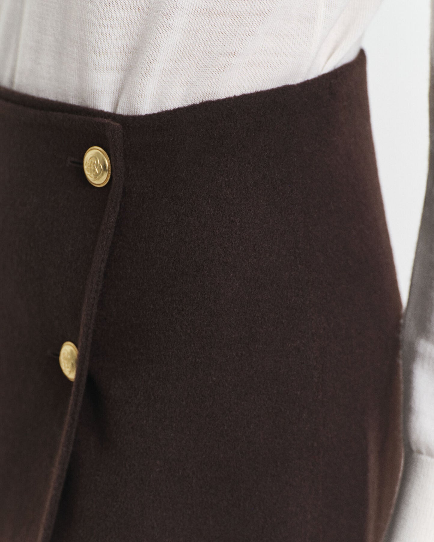 Midi Handstitched Wrap Skirt